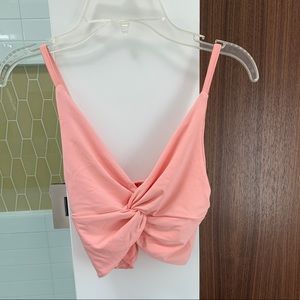 shein pink crop top